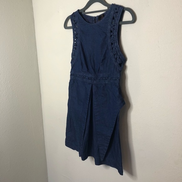 Free People New Romantics Denim Dress Size 0 - Picture 3 of 7